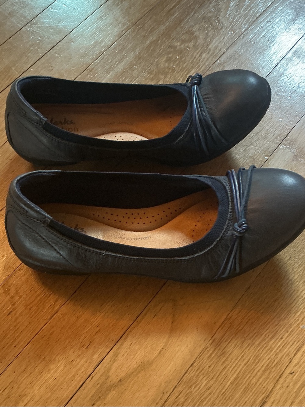 Clarks Navy Knot Ballet Flats - Picture 5 of 8